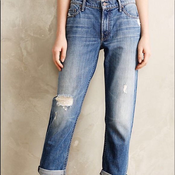 MOTHER Denim - Mothers “The DROPOUT” distressed jeans